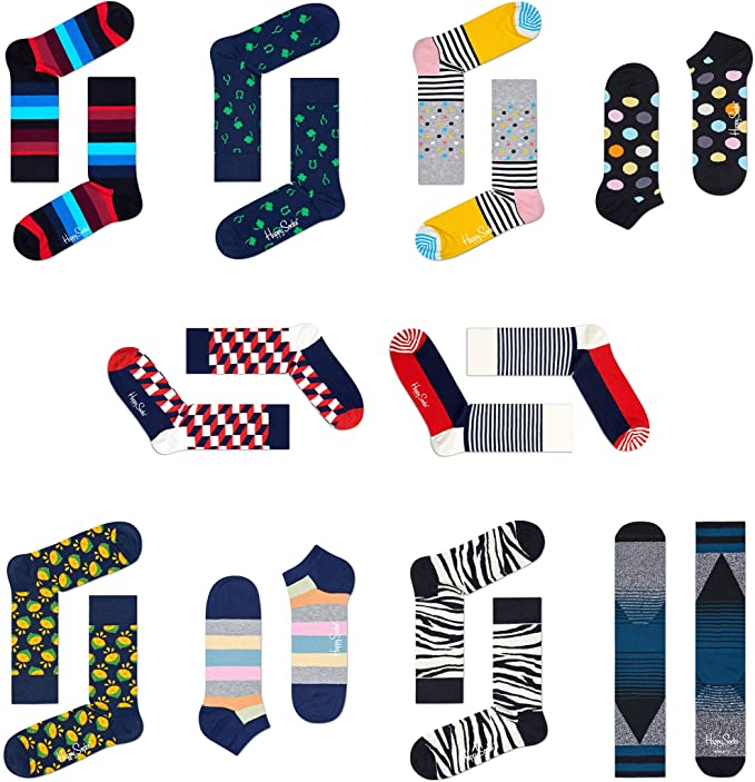 Calze Hamburger Rainbow Socks - Donna Uomo Divertenti Party Alti Calzini - 1 Paio - Disco - Taglia 36-40 Calze Da Festa Unisex