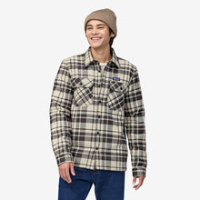 Carica l'immagine nel visualizzatore di Gallery, Patagonia Men's Insulated Organic Cotton Midweight Fjord Flannel Shirt Ice Caps: Smolder Blue