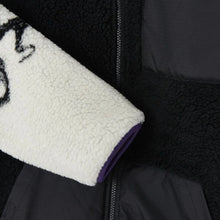 Carica l'immagine nel visualizzatore di Gallery, Octopus Side Sherpa Zip Neck Fleece a orsetto con zip Black