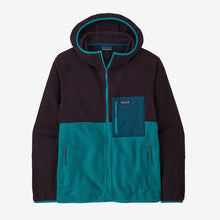 Carica l'immagine nel visualizzatore di Gallery, Patagonia Men's Microdini Fleece Hoody Felpa in pile da uomo con cappuccio Belay Blue