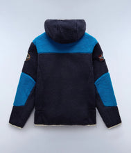 Carica l'immagine nel visualizzatore di Gallery, NAPAPIJRI Felpa in Pile con Cappuccio e Zip mod. Yupik cod. NA4GNS col. Multicolour MN4