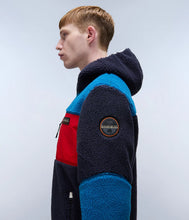Carica l'immagine nel visualizzatore di Gallery, NAPAPIJRI Felpa in Pile con Cappuccio e Zip mod. Yupik cod. NA4GNS col. Multicolour MN4