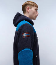 Carica l'immagine nel visualizzatore di Gallery, NAPAPIJRI Felpa in Pile con Cappuccio e Zip mod. Yupik cod. NA4GNS col. Multicolour MN4