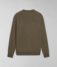 Carica l'immagine nel visualizzatore di Gallery, Napapijri Maglione leggero girocollo in misto lino Linen verde Lichen