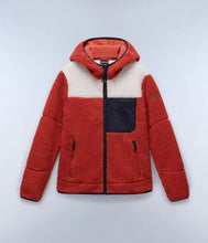 Carica l'immagine nel visualizzatore di Gallery, NAPAPIJRI Felpa in Pile con Cappuccio e Zip mod. YUPIK OG H W cod. NP0A4I54MH2 col. CB MM4