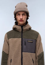Carica l'immagine nel visualizzatore di Gallery, NAPAPIJRI Felpa in Pile con Cappuccio e Zip mod. YUPIK FZH 3 col. CB MCD