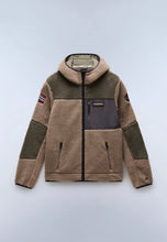 Carica l'immagine nel visualizzatore di Gallery, NAPAPIJRI Felpa in Pile con Cappuccio e Zip mod. YUPIK FZH 3 col. CB MCD