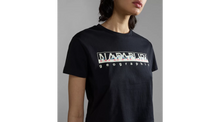 Carica l'immagine nel visualizzatore di Gallery, Napapijri Maglietta Donna Manica Corta Girocollo S-Rope Crop Black Nero
