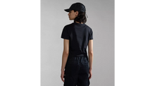 Carica l'immagine nel visualizzatore di Gallery, Napapijri Maglietta Donna Manica Corta Girocollo S-Rope Crop Black Nero