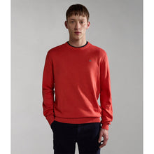 Carica l'immagine nel visualizzatore di Gallery, Napapijri Maglione in cotone girocollo Uomo Droz 4 Red Rusty