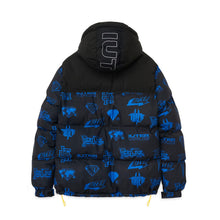 Carica l'immagine nel visualizzatore di Gallery, IUTER HORNS ALLOVER PUFF JACKET - Printed Puff Hood BLACK - Giacca Uomo BLACK
