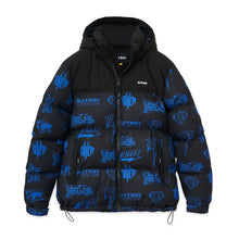 Carica l'immagine nel visualizzatore di Gallery, IUTER HORNS ALLOVER PUFF JACKET - Printed Puff Hood BLACK - Giacca Uomo BLACK