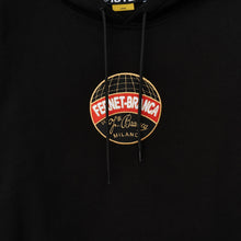 Carica l'immagine nel visualizzatore di Gallery, IUTER X FERNET BRANCA - COIN HOODIE - Embroidered BLACK Felpa uomo con cappuccio Nera - Limited Edition