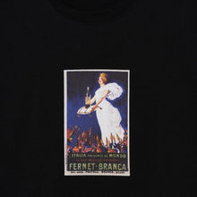 Carica l'immagine nel visualizzatore di Gallery, IUTER X FERNET BRANCA - POSTER TEE T-Shirt - Digital Print BLACK T-shirt uomo con stampa Nera - Limited Edition