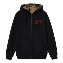 Carica l'immagine nel visualizzatore di Gallery, IUTER felpa reversibile Teddybear Camo Double SZ Fur Zip Hoodie black Nera