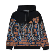 Carica l'immagine nel visualizzatore di Gallery, OCTOPUS BRICKS HOODIE FELPA CON CAPPUCCIO - BLACK