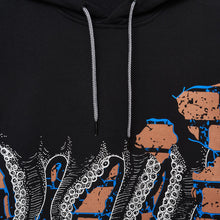Carica l'immagine nel visualizzatore di Gallery, OCTOPUS BRICKS HOODIE FELPA CON CAPPUCCIO - BLACK