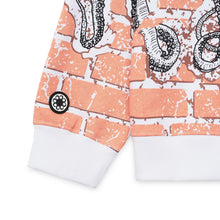 Carica l'immagine nel visualizzatore di Gallery, OCTOPUS BRICKS HOODIE FELPA UOMO CON CAPPUCCIO - BIANCO