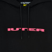 Carica l'immagine nel visualizzatore di Gallery, IUTER FRAME HOODIE Felpa Cappuccio Screen Printed BLACK Nero