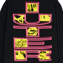 Carica l'immagine nel visualizzatore di Gallery, IUTER FRAME HOODIE Felpa Cappuccio Screen Printed BLACK Nero