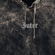 Carica l'immagine nel visualizzatore di Gallery, IUTER STILL HERE HOODIE Felpa Cappuccio Marble Wash + Screen Printed BLACK