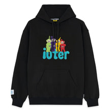 Carica l'immagine nel visualizzatore di Gallery, IUTER TELETUBBIES PATCH HOODIE Felpa Cappuccio Screen Printed BLACK - COLLAB LIMITED EDITION