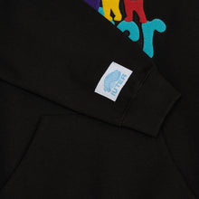 Carica l'immagine nel visualizzatore di Gallery, IUTER TELETUBBIES PATCH HOODIE Felpa Cappuccio Screen Printed BLACK - COLLAB LIMITED EDITION