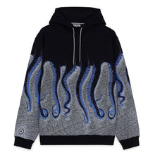 Carica l'immagine nel visualizzatore di Gallery, EVERYWHERE OCTOPUS HOODIE HOODIE BLACK Felpa Uomo con Cappuccio