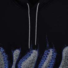 Carica l'immagine nel visualizzatore di Gallery, EVERYWHERE OCTOPUS HOODIE HOODIE BLACK Felpa Uomo con Cappuccio