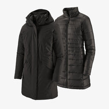 Carica l'immagine nel visualizzatore di Gallery, Patagonia Women's Vosque 3-in-1 Parka Giacca Giaccone Donna Black - giacca interna rimovibile