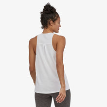 Carica l'immagine nel visualizzatore di Gallery, Patagonia Women's Pastel P-6 Logo Organic Cotton High Neck Tank Top canotta donna Bianca logo