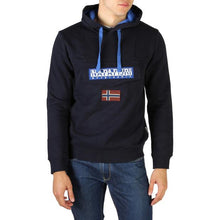 Carica l'immagine nel visualizzatore di Gallery, NAPAPIJRI BURGEE WIN BLU MARINE 1761 Felpa uomo con cappuccio e tascone