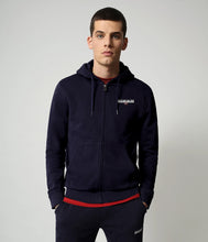 Carica l'immagine nel visualizzatore di Gallery, Napapijri Felpa Uomo con zip e cappuccio Ice Medieval Blue blu