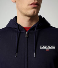 Carica l'immagine nel visualizzatore di Gallery, Napapijri Felpa Uomo con zip e cappuccio Ice Medieval Blue blu