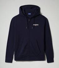 Carica l'immagine nel visualizzatore di Gallery, Napapijri Felpa Uomo con zip e cappuccio Ice Medieval Blue blu