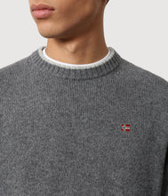 Carica l'immagine nel visualizzatore di Gallery, Napapijri Maglione in lana girocollo Dain C 3 Grigio Dark Grey Melange