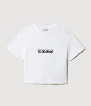 Carica l'immagine nel visualizzatore di Gallery, Napapijri Maglietta T-shirt corta Box S-Box W Cropped 2 White Bianca
