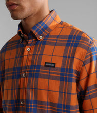 Carica l'immagine nel visualizzatore di Gallery, Napapijri Camicia Manica Lunga da Uomo pesante G-Trekking Orange check Blue