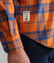 Carica l'immagine nel visualizzatore di Gallery, Napapijri Camicia Manica Lunga da Uomo pesante G-Trekking Orange check Blue