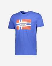 Carica l'immagine nel visualizzatore di Gallery, NAPAPIJRI t-shirt uomo SERA manica corta Blu elettrico taglia S