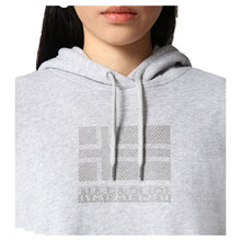 Carica l'immagine nel visualizzatore di Gallery, Napapijri Felpa donna con cappuccio Beol - Grigio Light Grey Melange