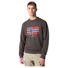 Carica l'immagine nel visualizzatore di Gallery, Napapijri Felpa Uomo Girocollo Birol - Dark Grey Solid Grigio scuro