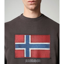 Carica l'immagine nel visualizzatore di Gallery, Napapijri Felpa Uomo Girocollo Birol - Dark Grey Solid Grigio scuro