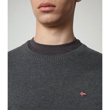 Carica l'immagine nel visualizzatore di Gallery, Napapijri Decatur 3 Maglia Maglioncino girocollo in cotone Uomo Grigio Dark Grey Melange