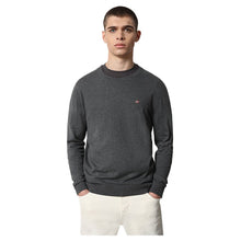 Carica l'immagine nel visualizzatore di Gallery, Napapijri Decatur 3 Maglia Maglioncino girocollo in cotone Uomo Grigio Dark Grey Melange