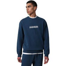 Carica l'immagine nel visualizzatore di Gallery, Napapijri Felpa girocollo da uomo B-Box C 1 Blu Blue French