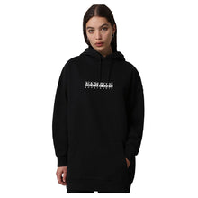 Carica l'immagine nel visualizzatore di Gallery, Napapijri Felpa Donna Over Con Cappuccio B-Box W H 1 Black Nero
