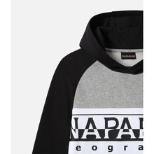 Carica l'immagine nel visualizzatore di Gallery, Napapijri Felpa Con Cappuccio da bambino K B-Entremont H Grigio Nero