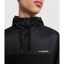 Carica l'immagine nel visualizzatore di Gallery, Napapijri Felpa Mezza Cerniera con Cappuccio Uomo Bamix HZH Black Nero