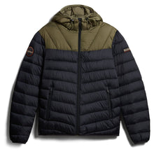 Carica l'immagine nel visualizzatore di Gallery, Napapijri Giacca Uomo imbottita con cappuccio Aerons CB H 3 Black Green